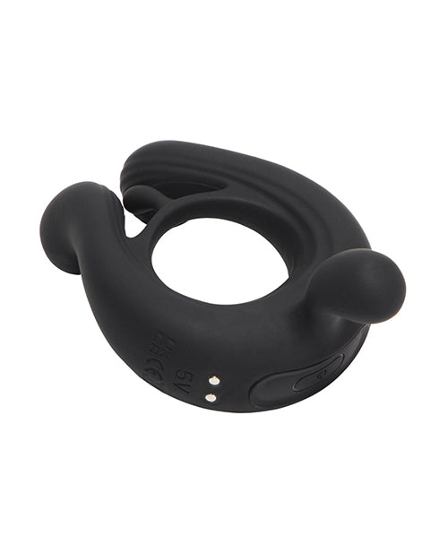 Kairos Vibrating Cock Ring w/ 3 Bullets - Black