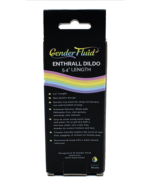 Gender Fluid 5.4" Enthrall Strap On Dildo - Black