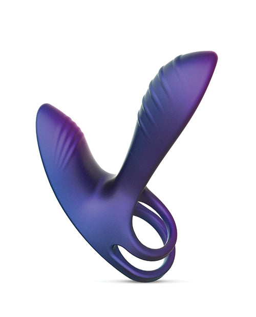 Hueman Infinity Ignite Vibrating Cock Ring - Purple