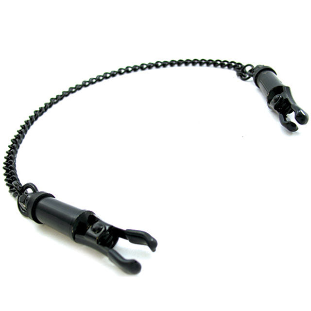 H2H Nipple Clamps Barrel With Chain (Black)