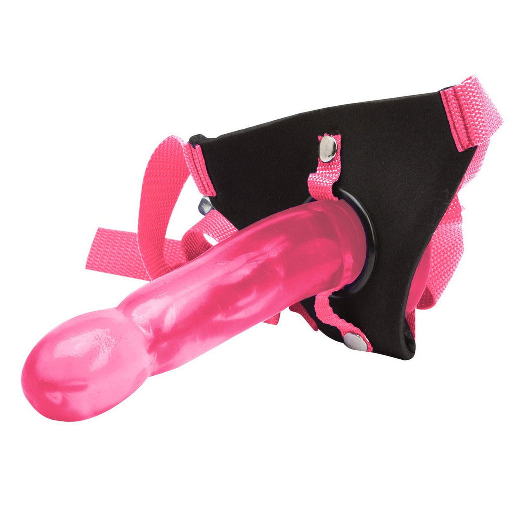 Climax Strap-on - Pink Ice Dong & Harness Set TS1070194