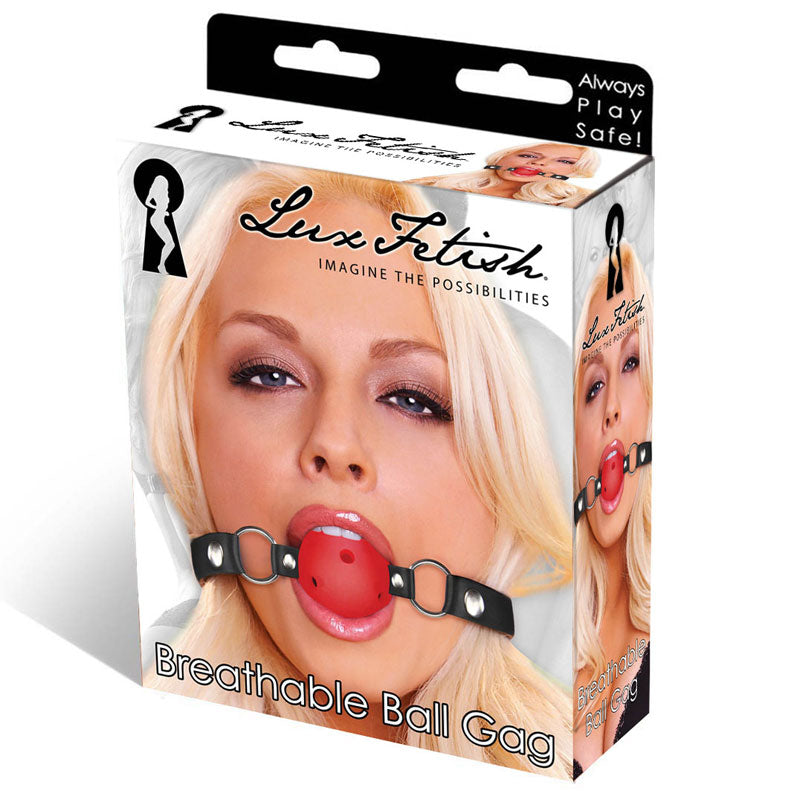 Lux Fetish Breathable Ball Gag Red