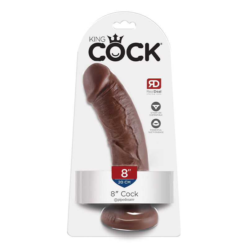 King Cock - 8in Cock Brown