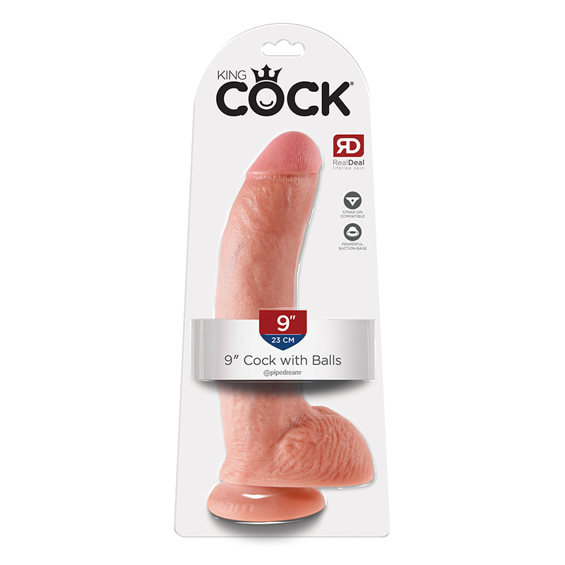 King Cock - 9in Cock W/ Balls Flesh
