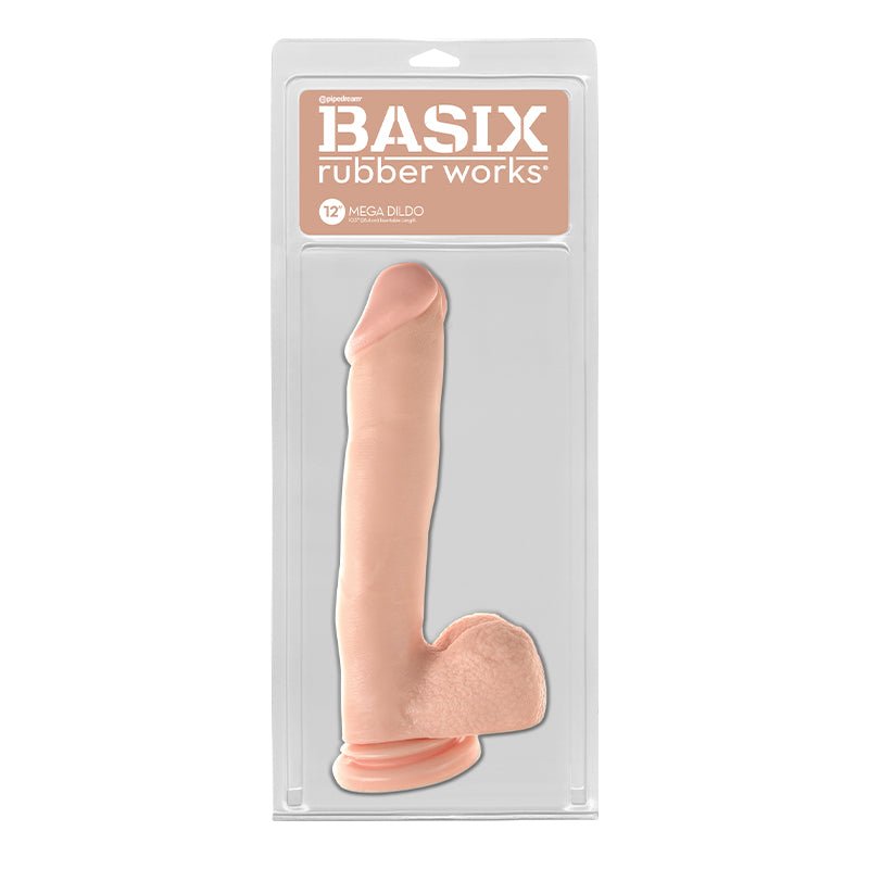 Basix - 12in Mega Dildo Flesh