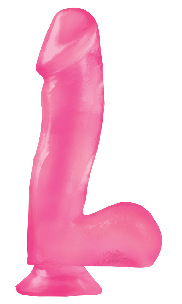 Basix Rubber Works - 6.5 Inch Dong With Suction Cup - Pink PD4220-11