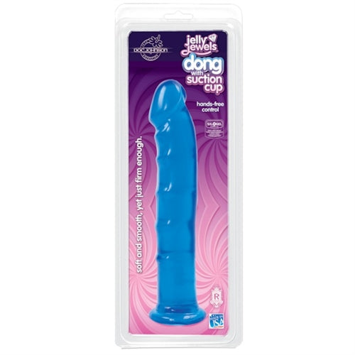 Jelly Jewel Dong With Suction Cup - Sapphire DJ7012-02