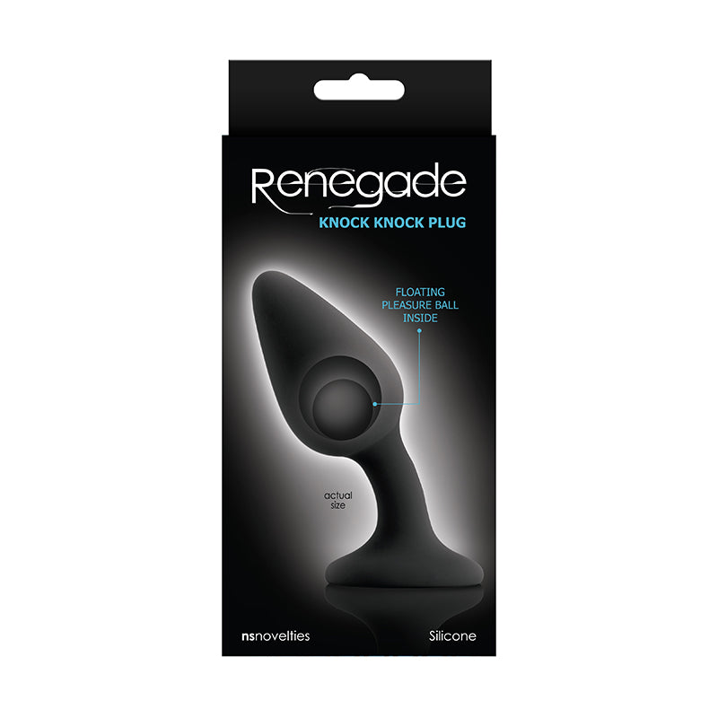 Renegade Knock Knock Anal Plug Black