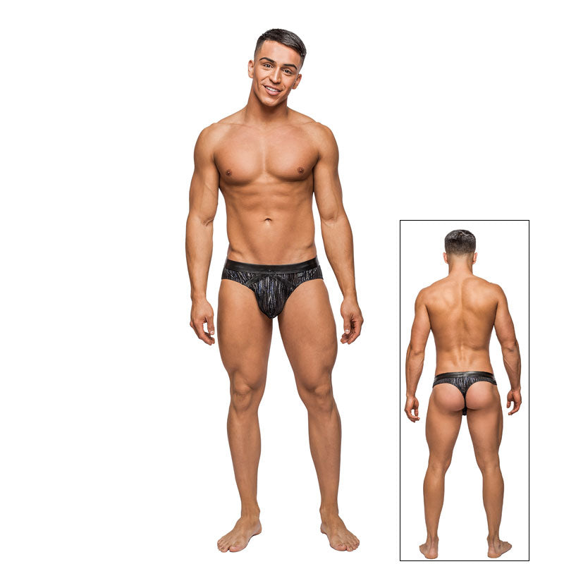 Male Power Dazzle Insert Bikini Black Xlg