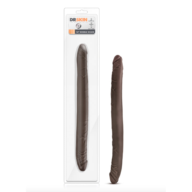 Dr. Skin - 16in Double Dildo - Chocolate