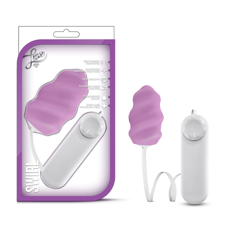 Luxe - Swirl - Bullet with Silicone Sleeve - Purple
