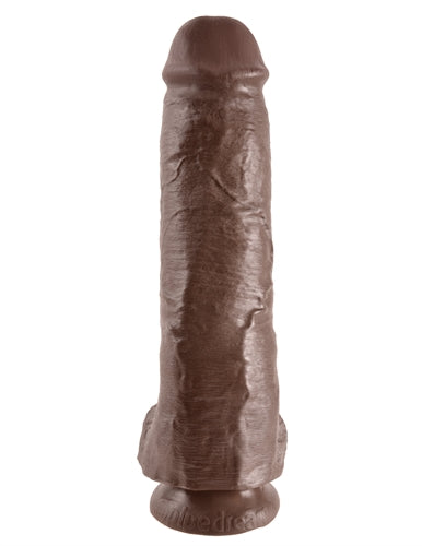 King Cock 11 Inch Cock With Balls - Brown PD5510-29