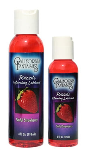 Razzels Warming Lubricant - Sinful Strawberry - 2 Oz. Bottle CF-RSS-02
