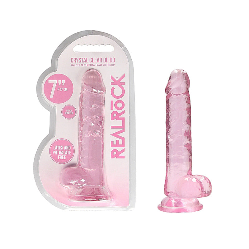 REALRoCK Crystal Clear Realistic Dildo With Balls 7