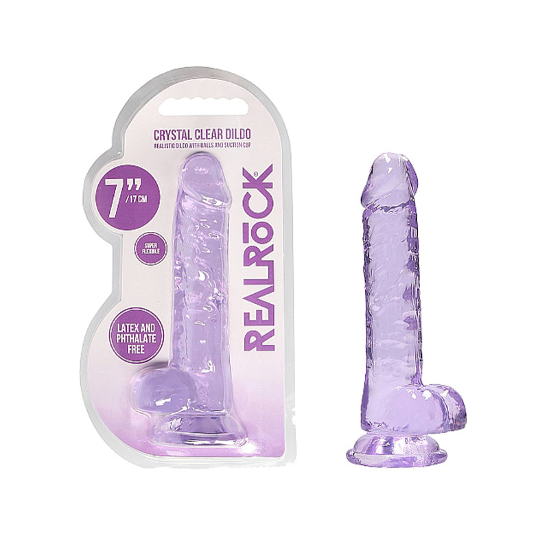 REALRoCK Crystal Clear Realistic Dildo With Balls 7