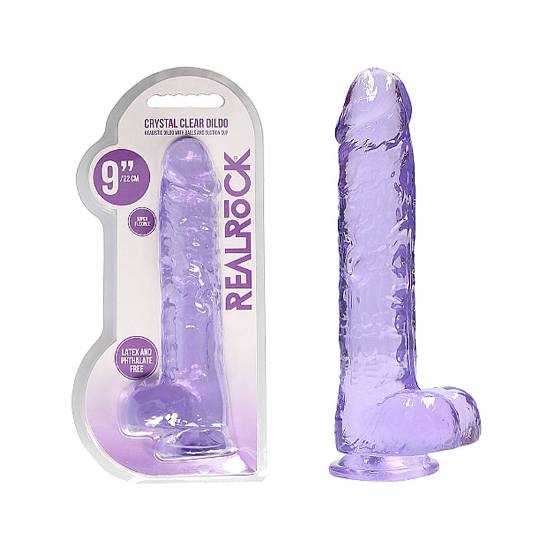 REALRoCK Crystal Clear Realistic Dildo With Balls 9