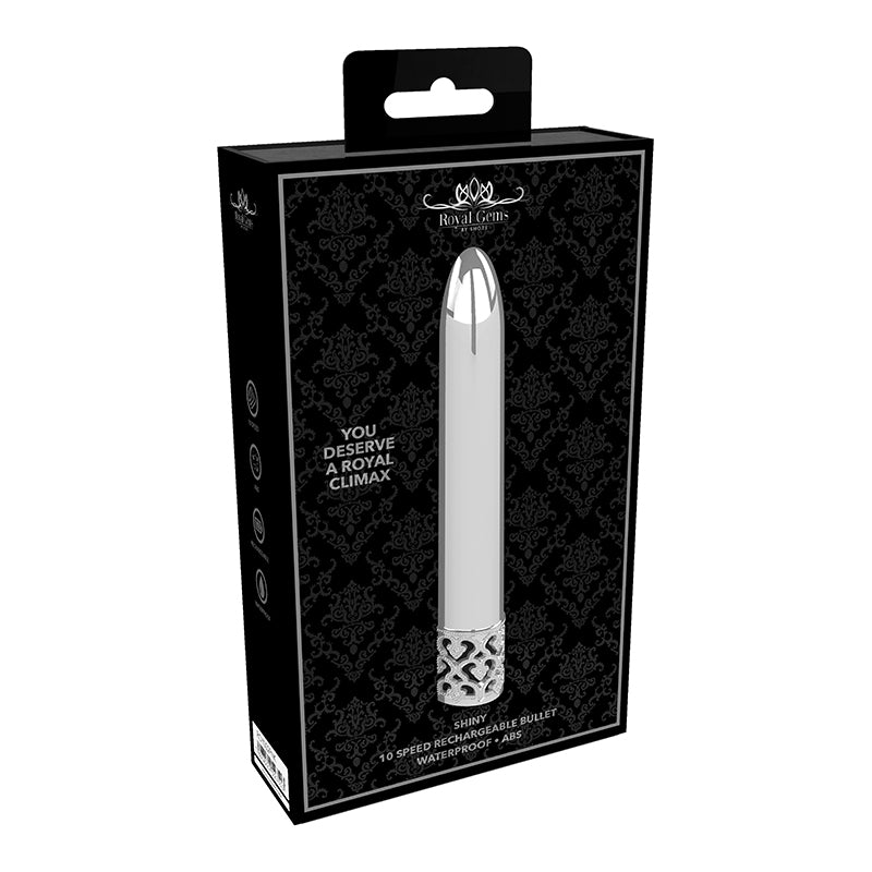 Royal Gem - Shiny ABS Rechargeble Bullet Silver