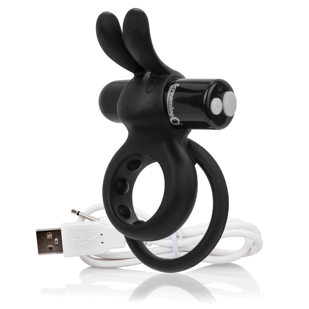 Charged Ohare Rechargeable Rabbit Vibe - Black AHAR-BL-101E