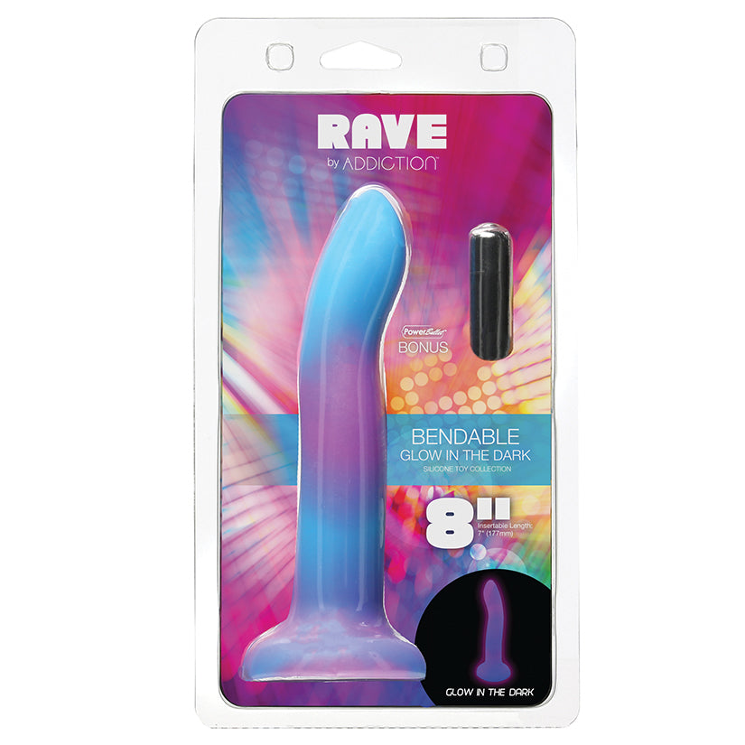 Addiction Glow-in-the-Dark Rave Dil 8" - Purple Blue