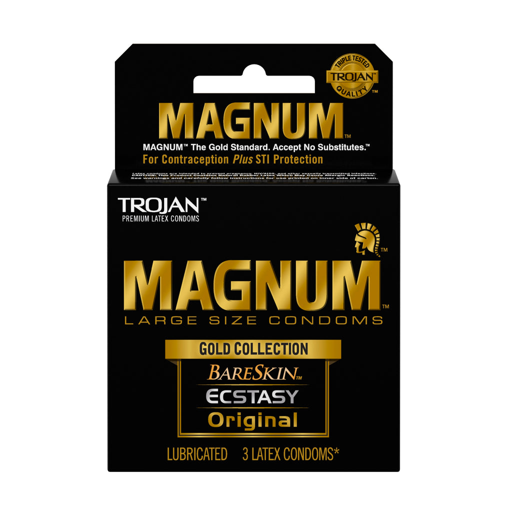 Trojan Magnum Large Size Gold Collection Condoms - 3 Pack TJ01987