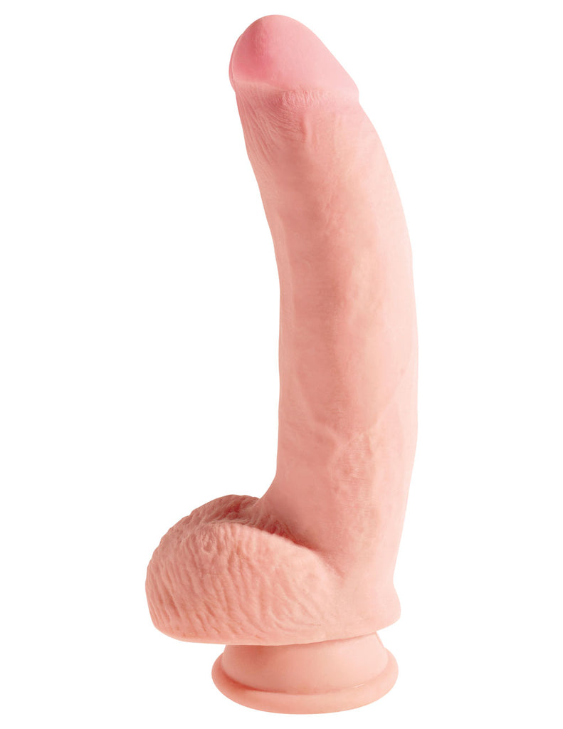 King Cock Plus Triple Density 10 Inch Cock With Balls - Flesh PD5721-21
