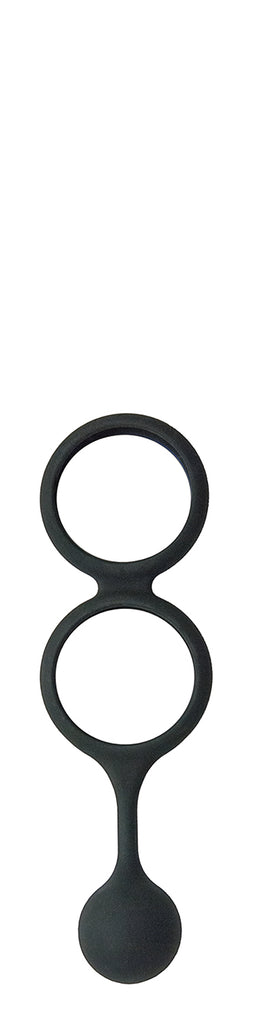 My Cock Ring Scrotum Ring With Weighted Ball  Banger - Black NW2727