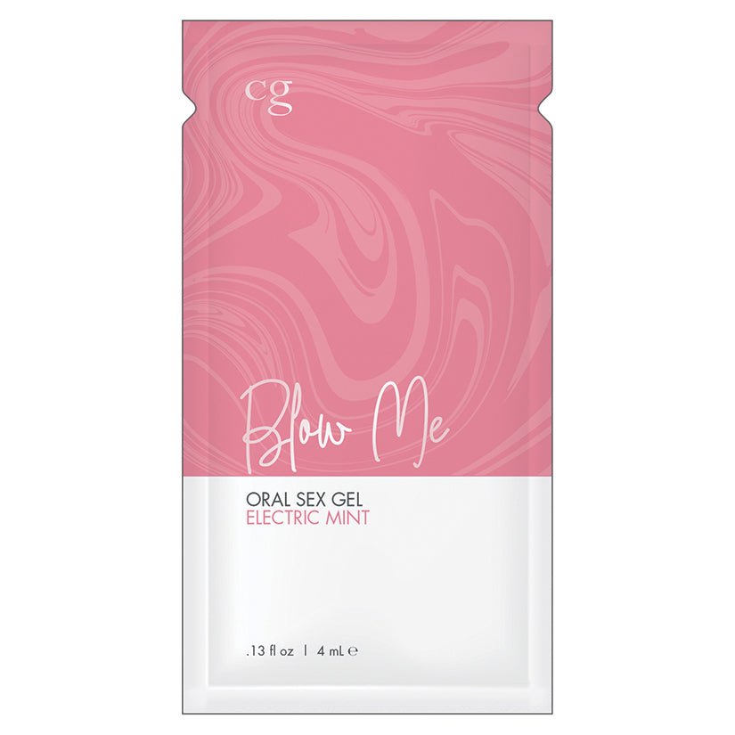 CG Blow Me Oral Sex Gel-Electric Mint Foil