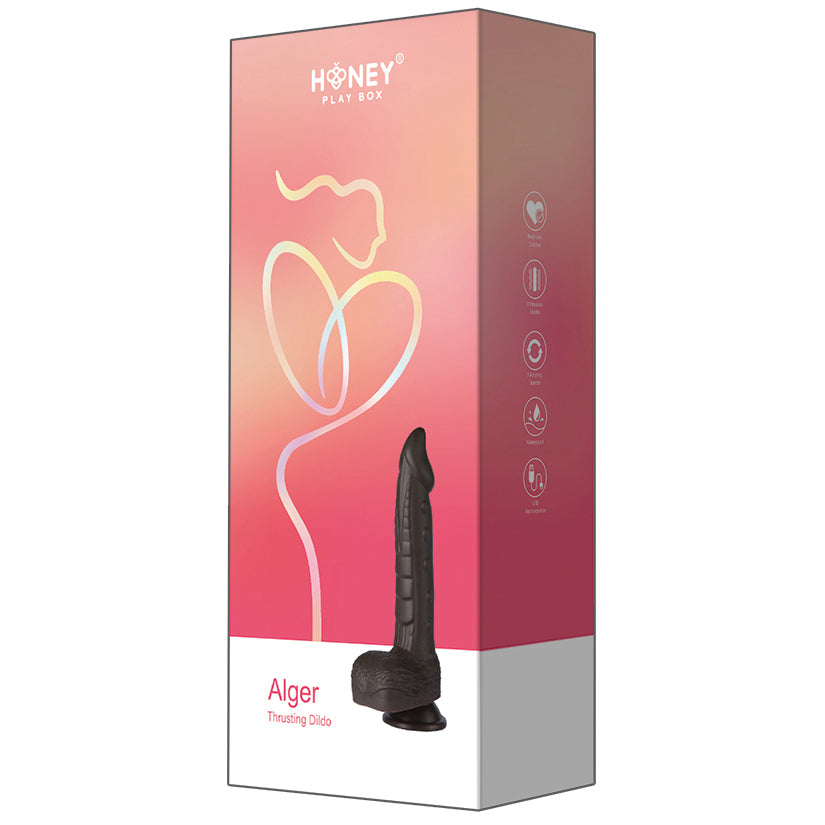 Alger 8" Thrusting Dildo - Black
