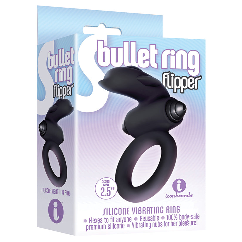 The 9's Bullet Ring Flipper-Black