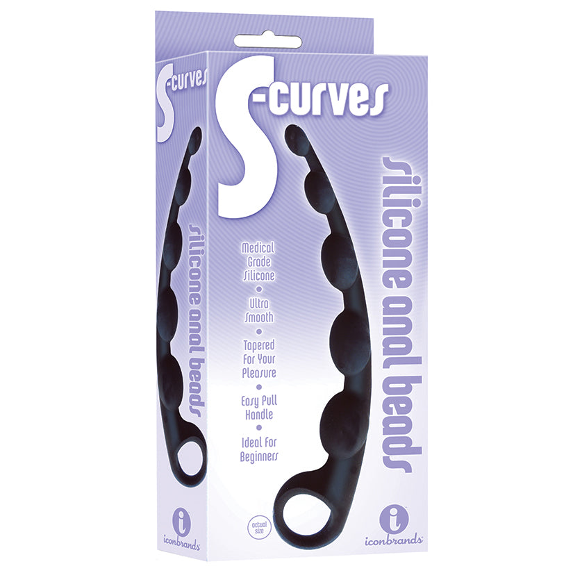 The 9's S-Curves Silicone Anal Beads