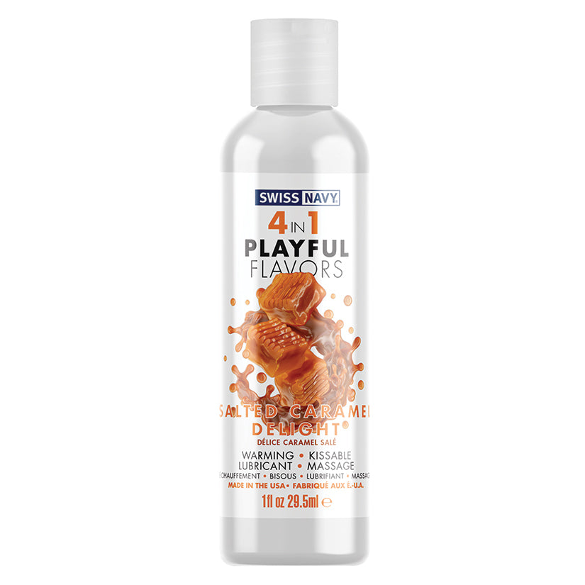 Swiss Navy 4 in 1 Playful Flavors Salted Caramel Delight - 1 oz