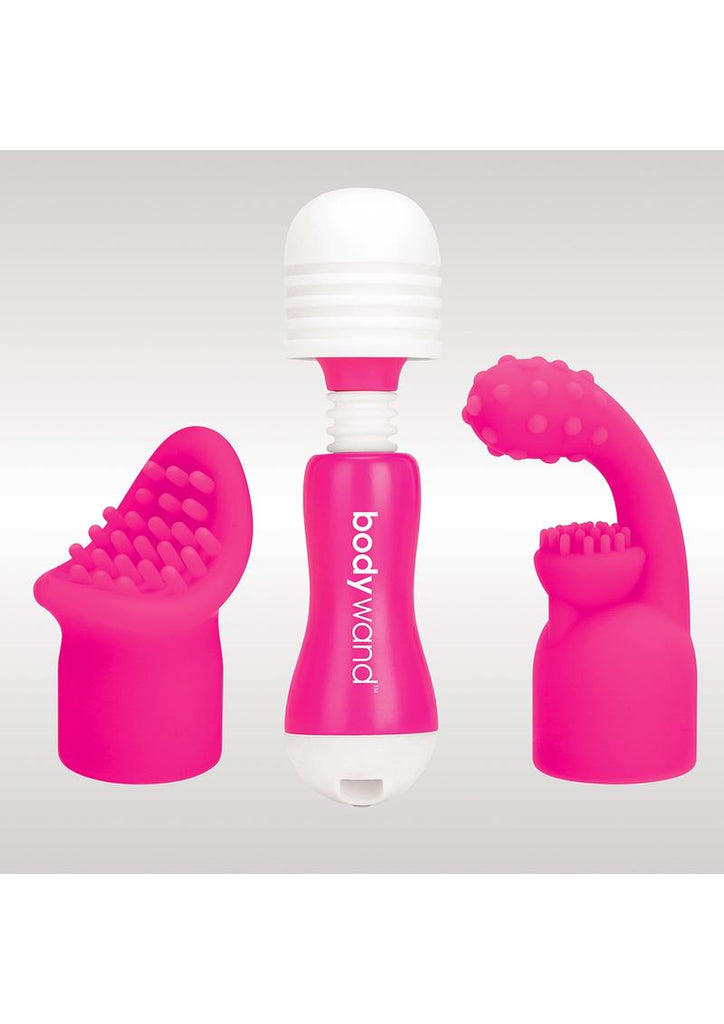 Bodywand Rechargeable Mini Massager With Attachments - Pink X-BW144