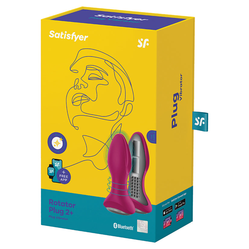 Satisfyer Rotator Plug 2+ - Fuchsia