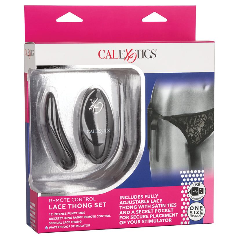 Remote Control Lace Thong Set