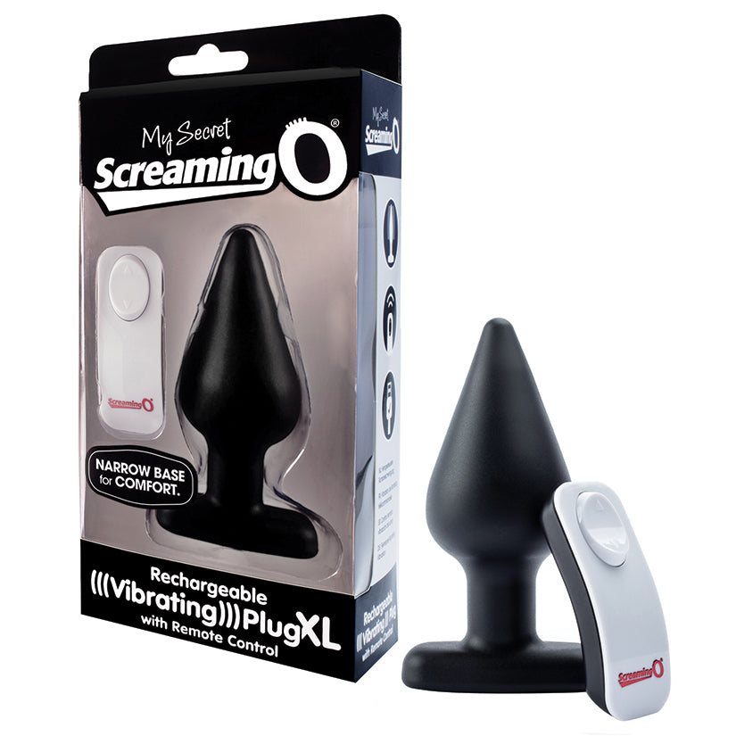 Screaming O My Secret Remote Vibrating Plug-Black XL