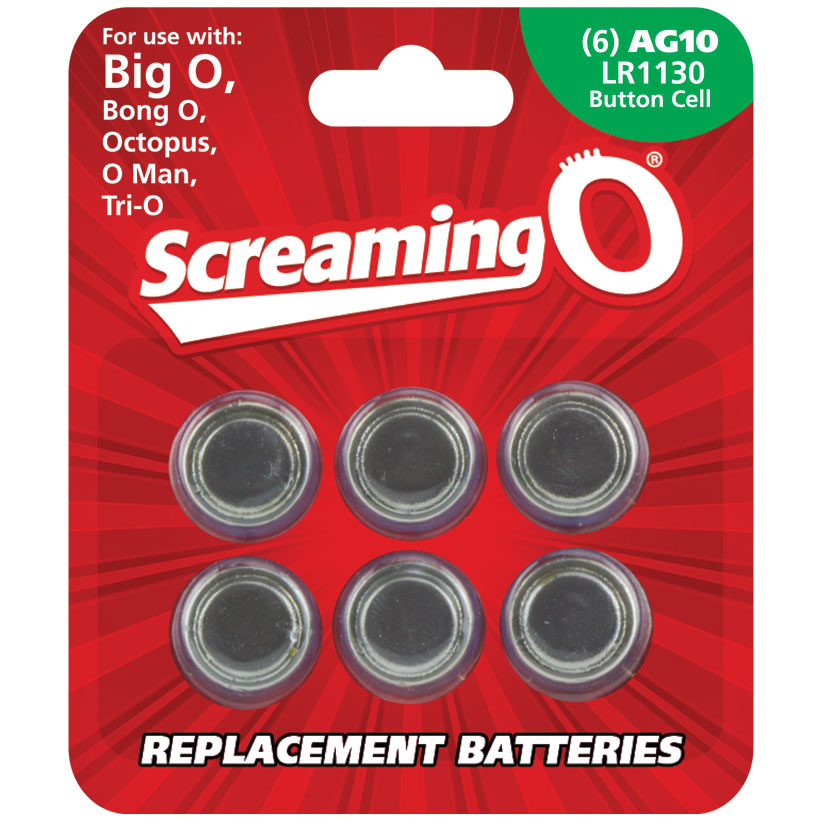 Screaming O AG10 Batteries - Sheet of 6 (BigO ,Octo, BongO,TriO,OMan,BangO)