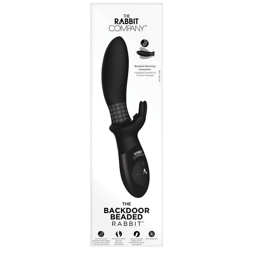 The Beaded Backdoor Rabbit Rechargeable-Black 8.5