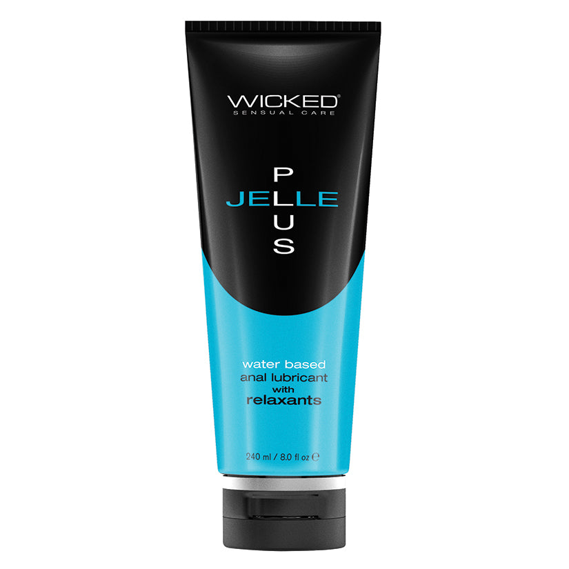 Wicked Jelle Plus Anal Lubricant with Relaxants 8 oz.