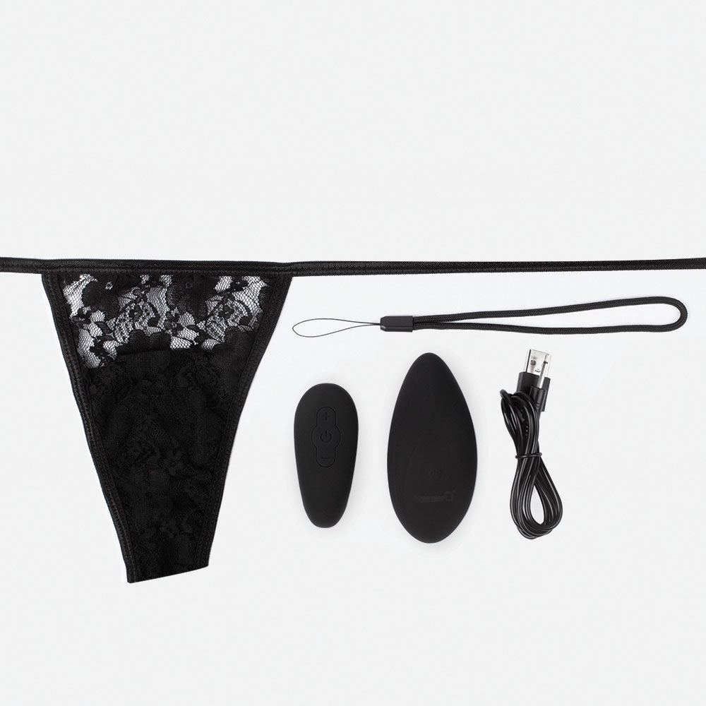 Premium Ergonomic Remote Panty Set - Black - Each AEP-BLE