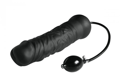 Leviathan Giant Silicone Inflatable Dildo - Black MS-AB524