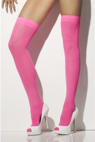 Opaque Hold Ups - Neon Pink FV-28351