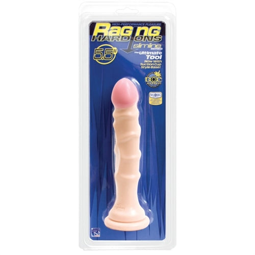 Raging Hard-Ons Slimline With Suction Cup  5.5 Inch Dong - Vanilla DJ0279-32
