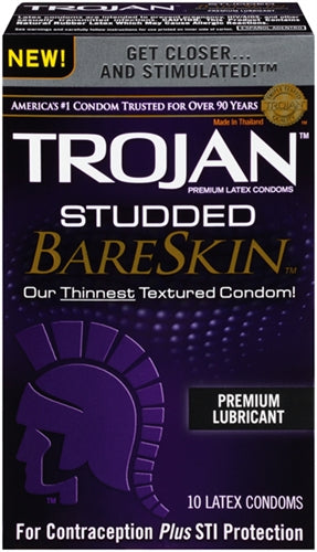 Trojan Studded Bareskin - 10 Pack PM22889