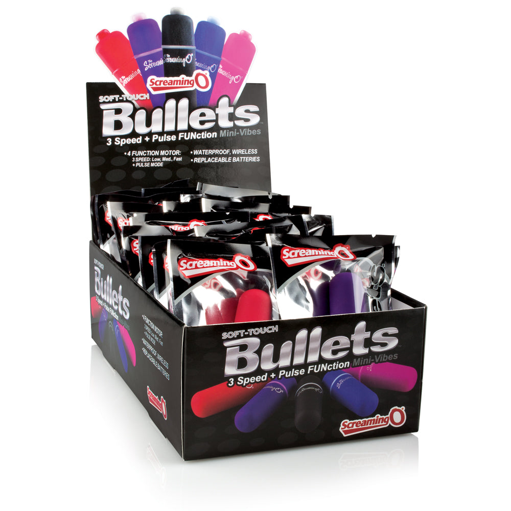 Soft Touch 3 + 1 Bullets - 20 Count Pop Box Display - Assorted Colors BUL4-110D