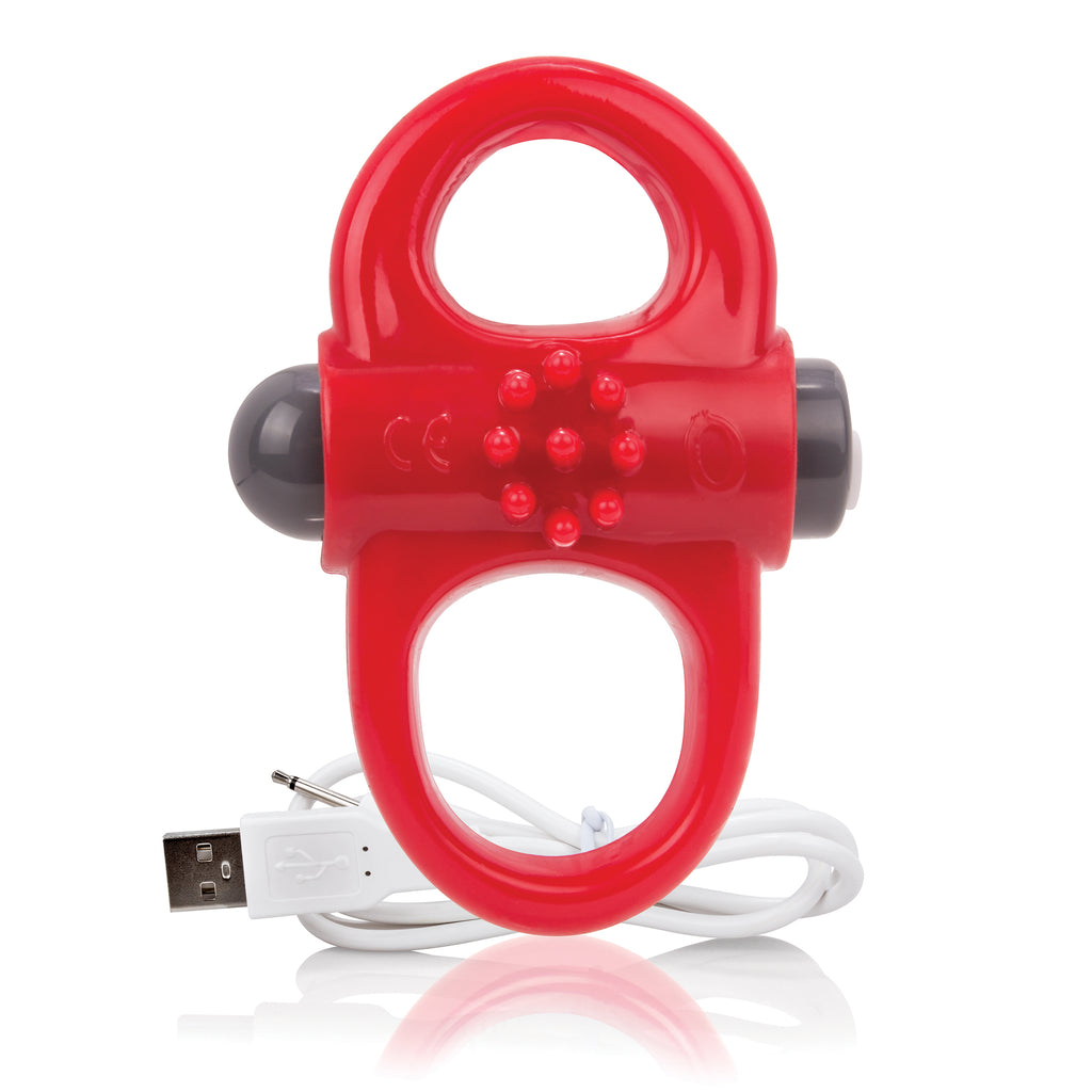 Charged Yoga Rechargeable Vibe Ring - Red AYOG-R-101E