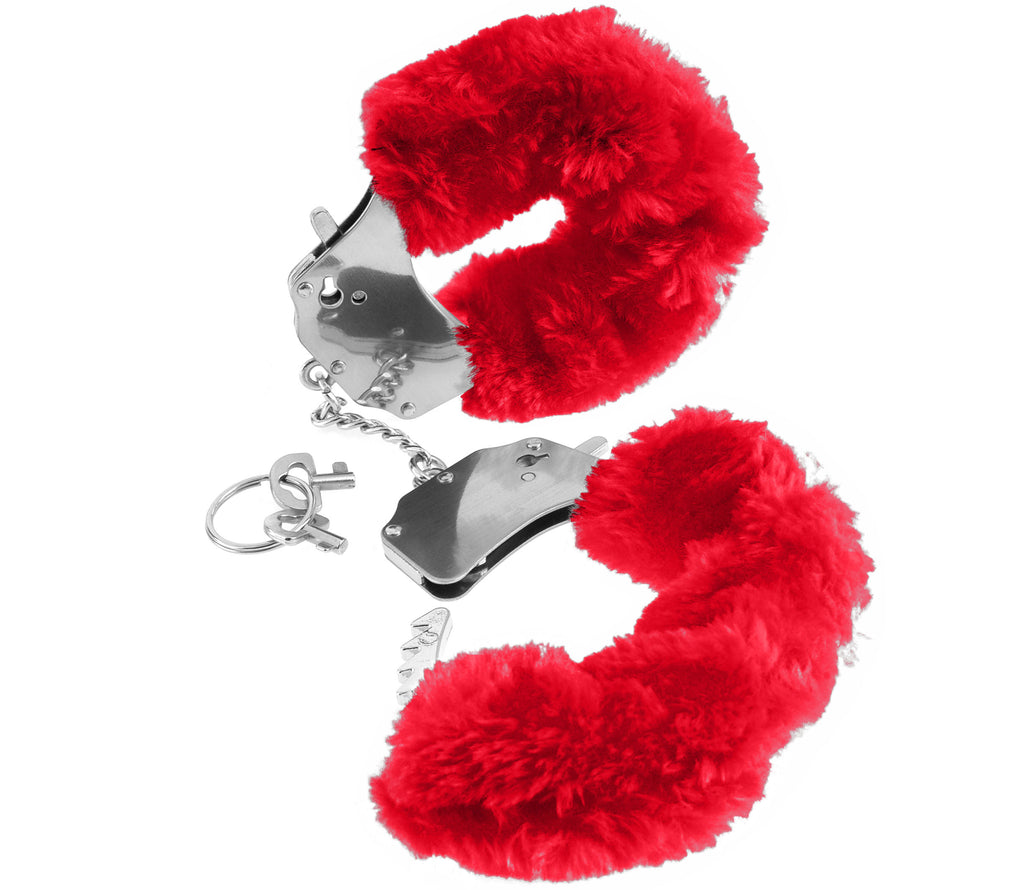 Fetish Fantasy Series Furry Cuffs - Red PD3804-15
