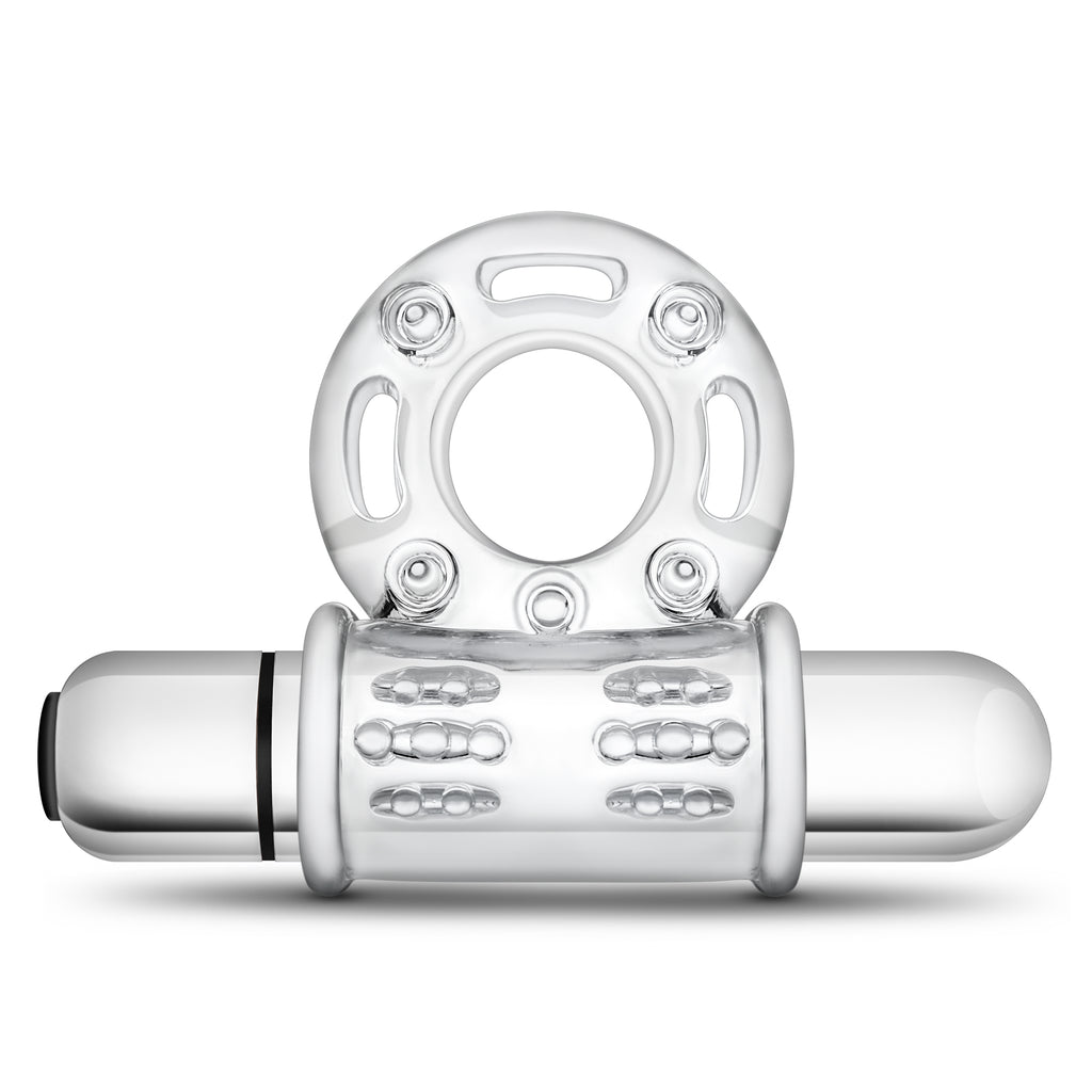 Stay Hard 10 Function Vibrating Bull Ring - Clear BL-77912