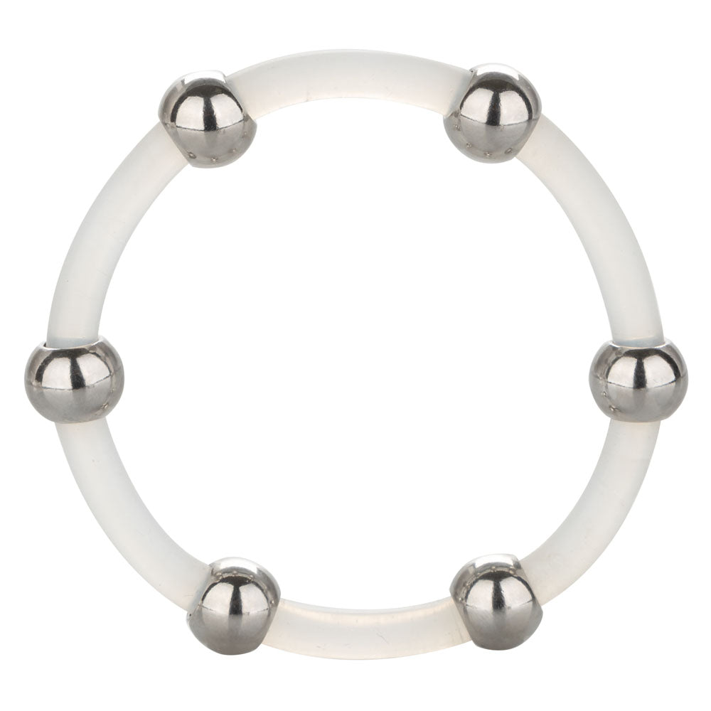 Steel Beaded Silicone Ring - X-Large SE1437202