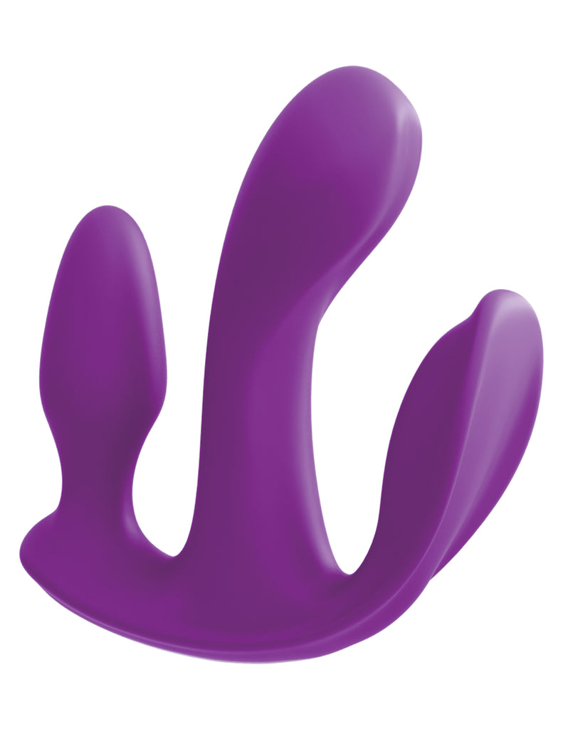 Threesome Total Ecstay Silicone Vibrator - Purple PD7074-00